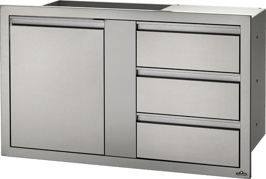 42 X 24 INCH LARGE SINGLE DOOR & TRIPLE DRAWER