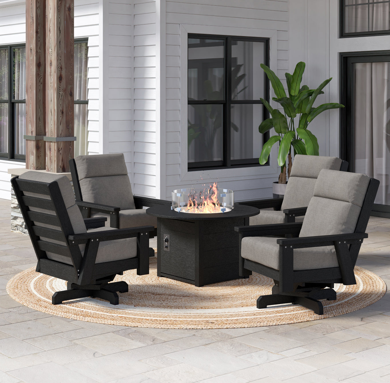 Charleston High Back Swivel Arm Chair