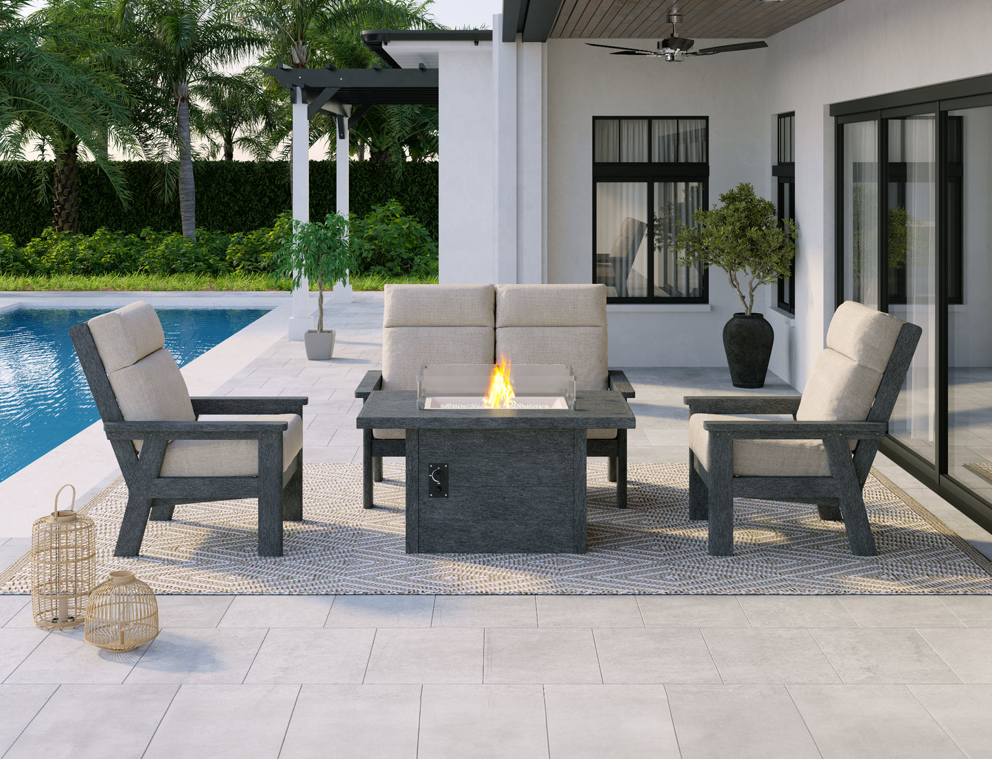 Charleston High Back Arm Chair