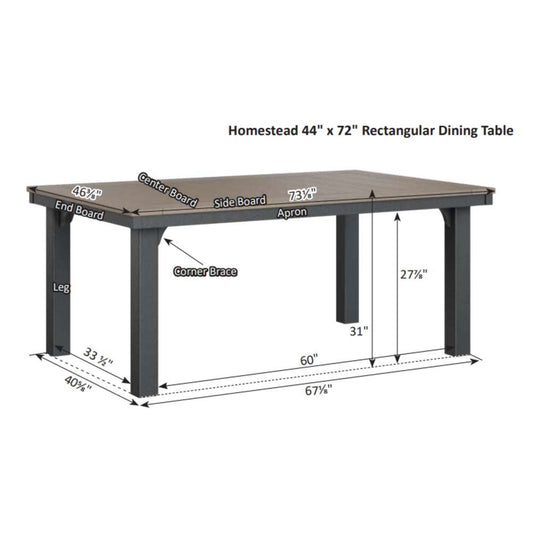 Homestead Rectangular Dining Table