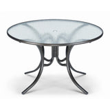 Telescope Casual 48 Inch Round Aluminum Patio Dining Table With Glass Top Telescope Casual 48 Inch Round Aluminum Patio Dining Table With Glass Top