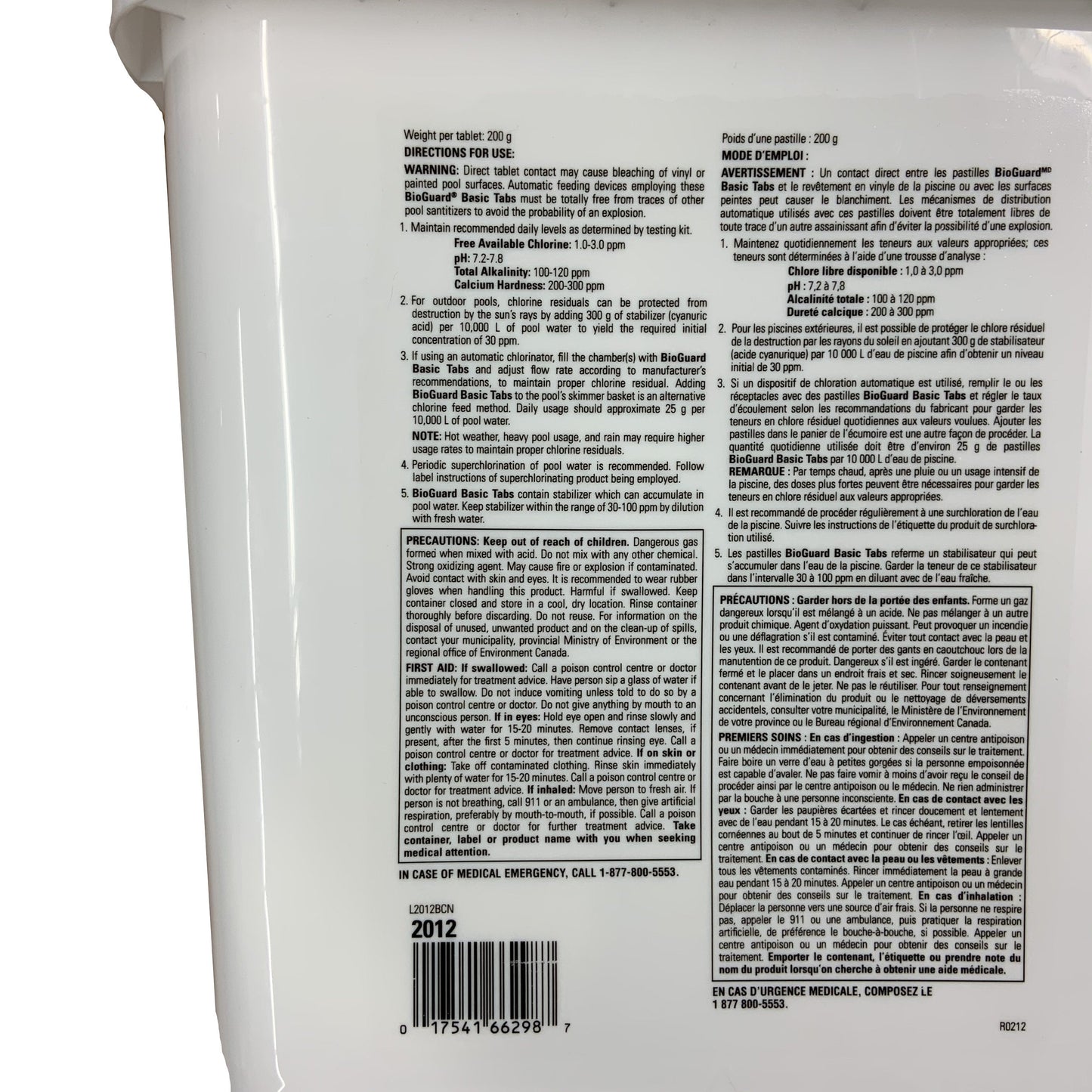 Basic 3" Tablets - BioGuard Basic Tab (7 kg) (P/N: 2484)