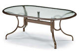 45" x 75: Glass Oval Dining Table