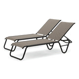 Gardenella 2 Piece Aluminum Stacking Chaise Lounge