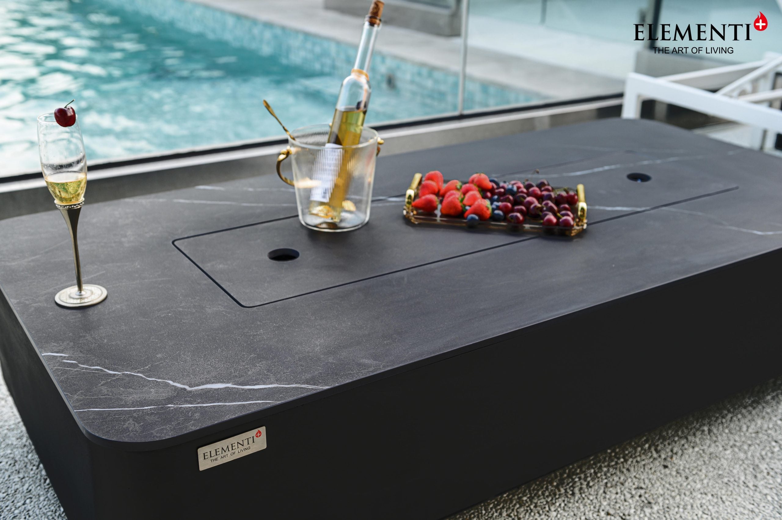 Valencia Porcelain Top Fire Table