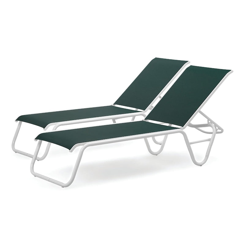 Gardenella 2 Piece Aluminum Stacking Chaise Lounge