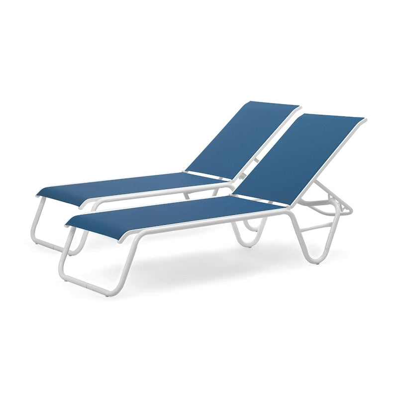 Gardenella 2 Piece Aluminum Stacking Chaise Lounge