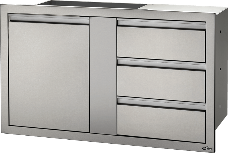 42 X 24 INCH LARGE SINGLE DOOR & TRIPLE DRAWER