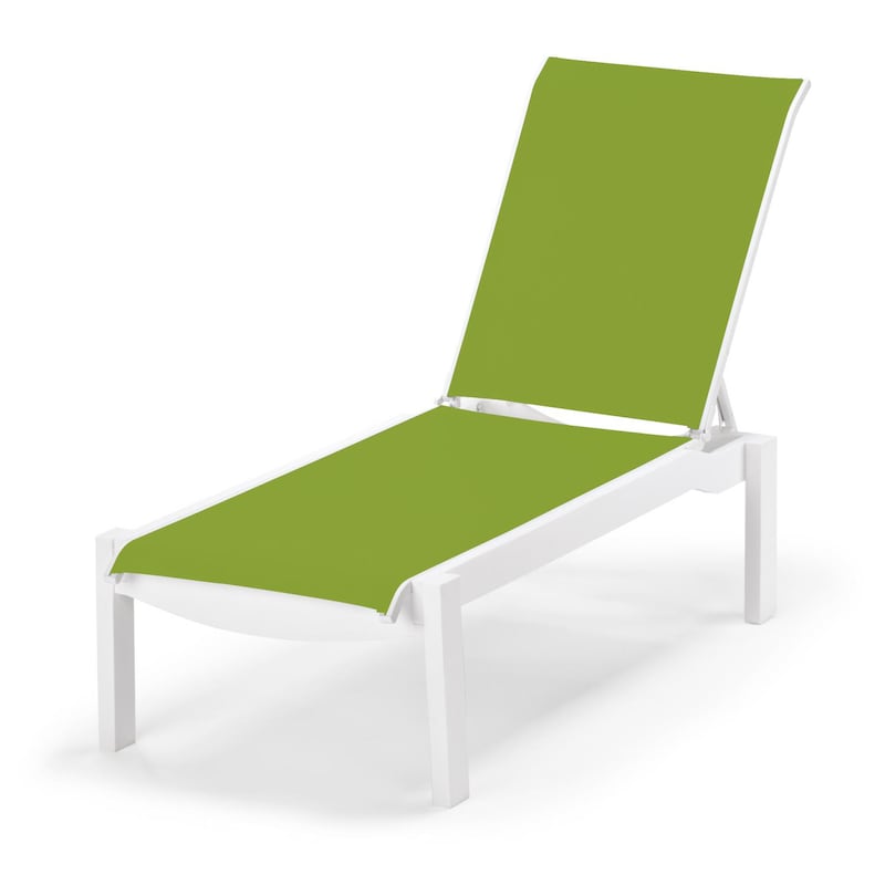 Leeward MGP Stacking Chaise Lounge With Sling Seating