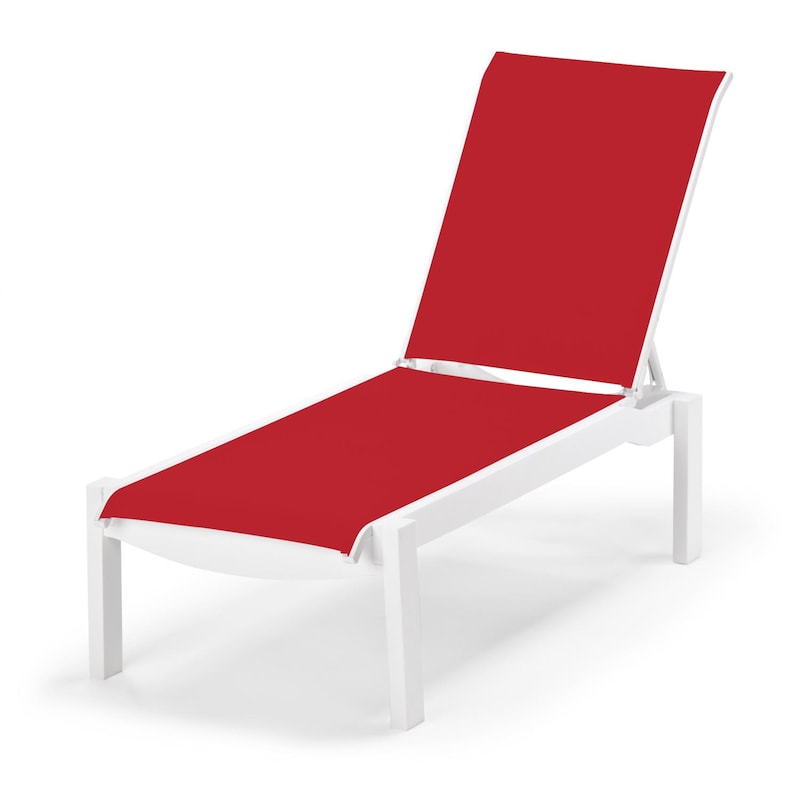 Leeward MGP Stacking Chaise Lounge With Sling Seating