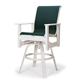 Leeward MGP Outdoor Counter Height Swivel Bar Stool With Sling Seating