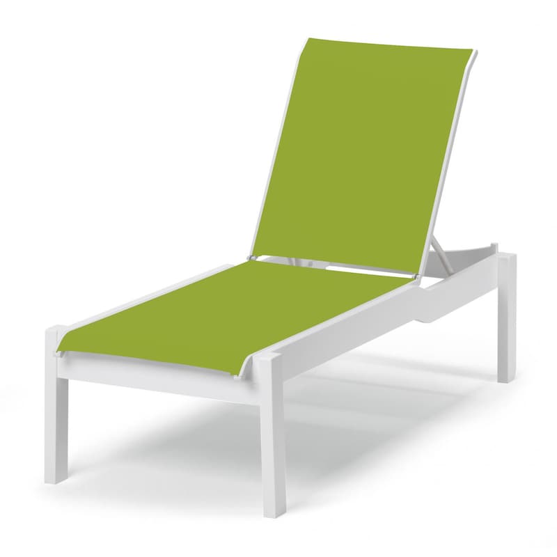 Leeward MGP Long Frame Stacking Chaise Lounge With Sling Seating