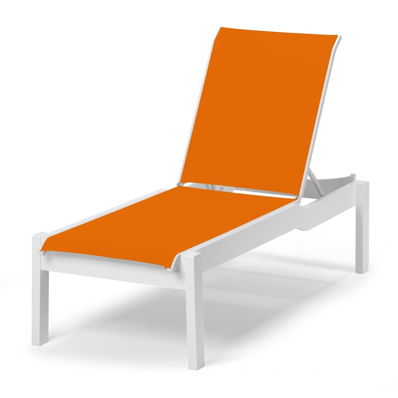 Leeward MGP Long Frame Stacking Chaise Lounge With Sling Seating