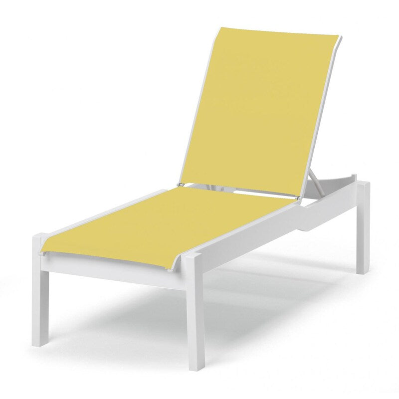 Leeward MGP Long Frame Stacking Chaise Lounge With Sling Seating