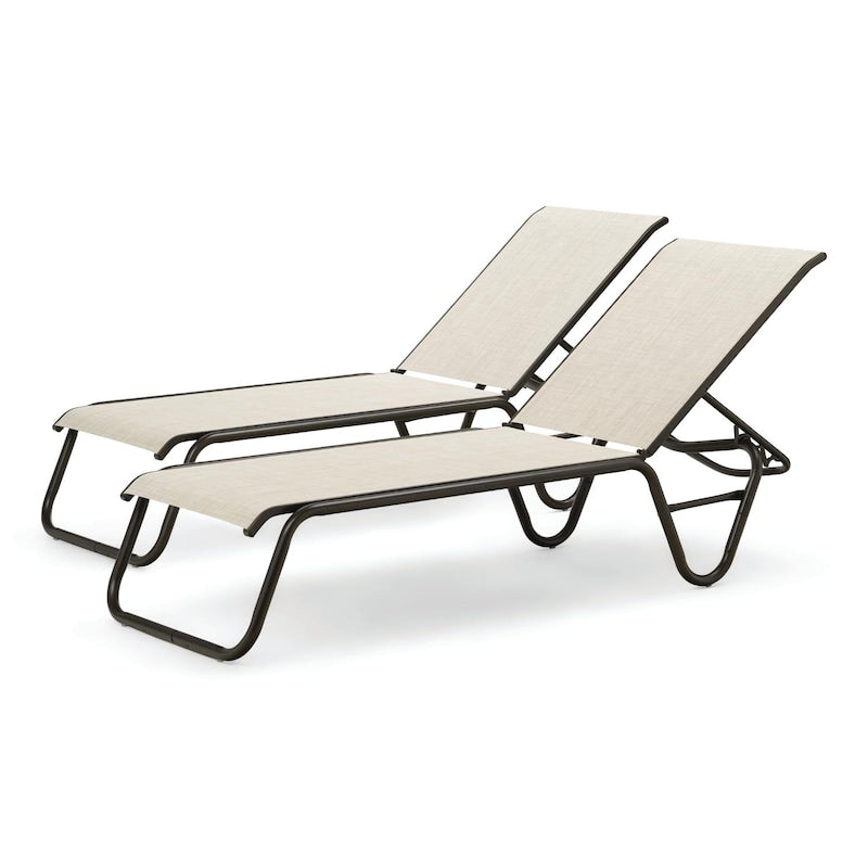 Gardenella 2 Piece Aluminum Stacking Chaise Lounge