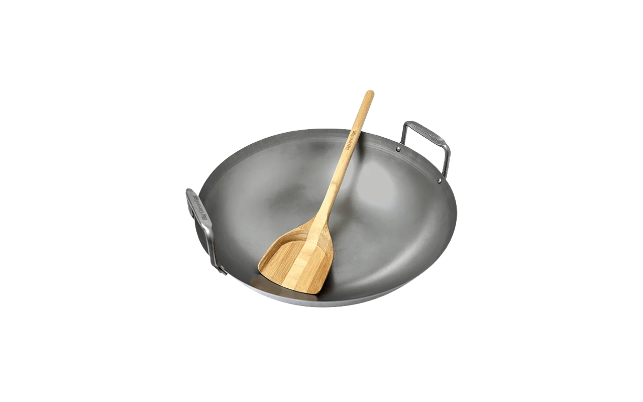 Carbon Steel Grill Wok w/ Bamboo Spatula