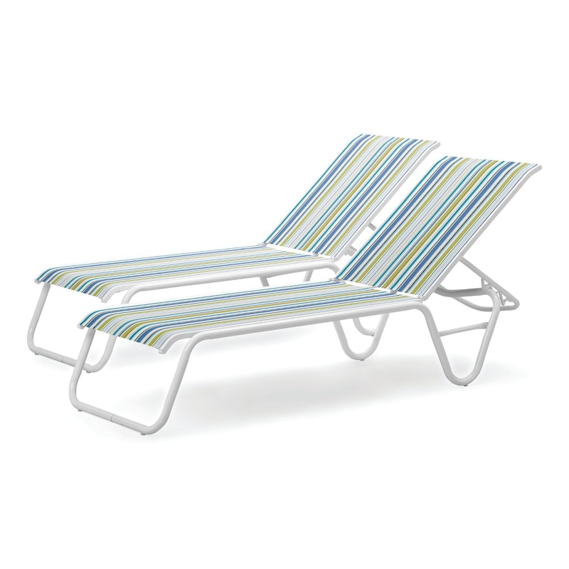 Gardenella 2 Piece Aluminum Stacking Chaise Lounge