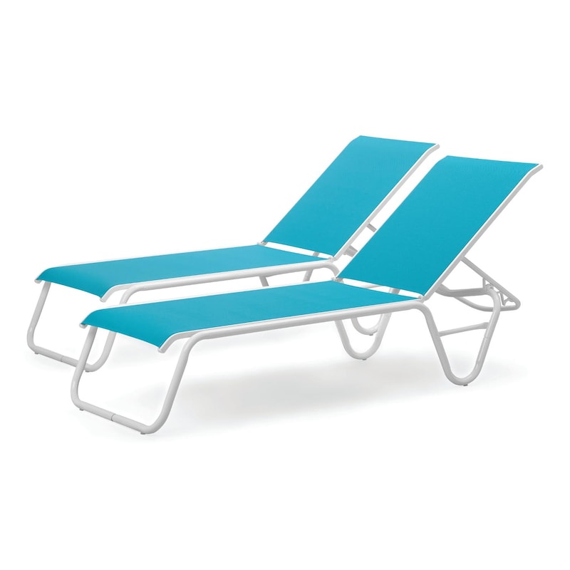 Gardenella 2 Piece Aluminum Stacking Chaise Lounge