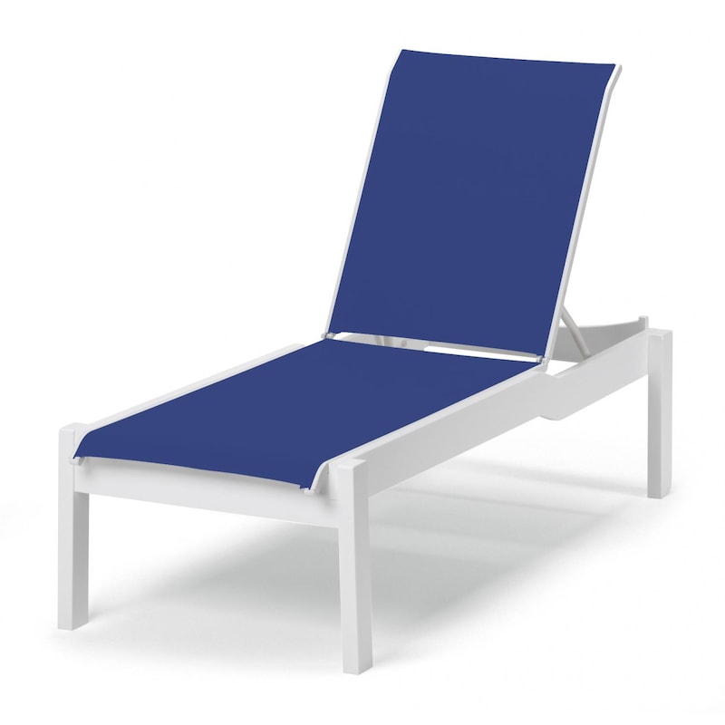 Leeward MGP Long Frame Stacking Chaise Lounge With Sling Seating