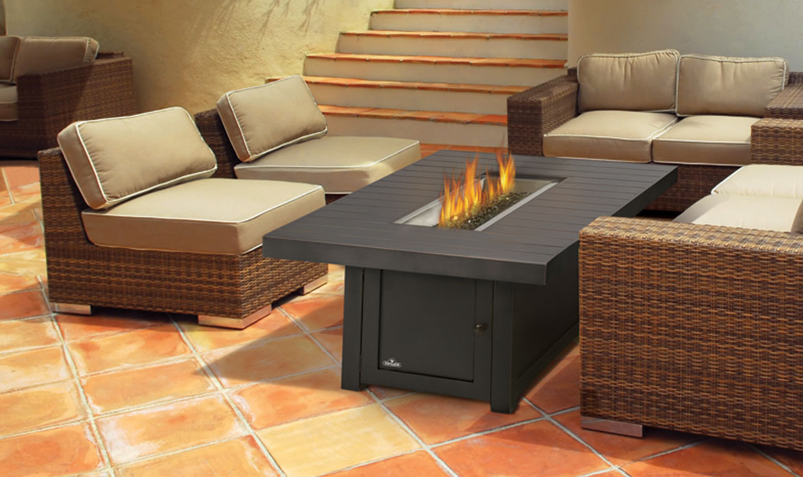 St. Tropez Rectangular Patio Flame Table